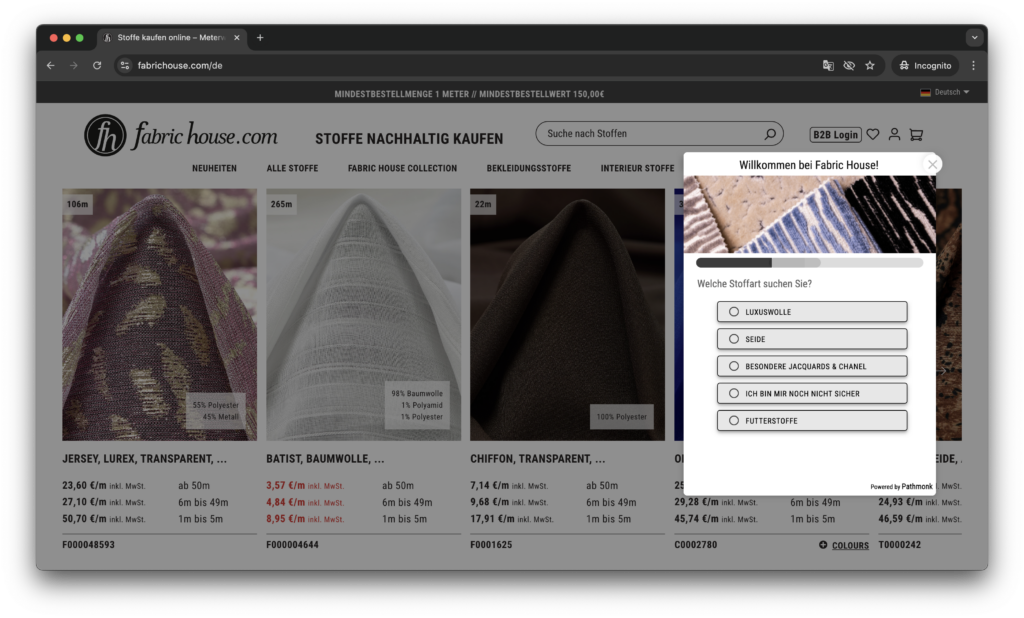 fabric-house-product-selector